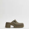 Miista Blissa Khaki Mules -Shoes Promotion Shop E8 blissa khaki mules 01