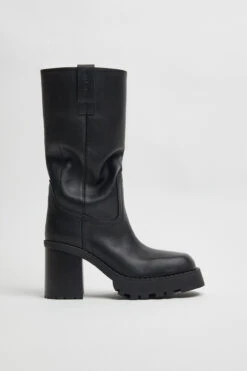 Miista Dionira Black Tall Boots -Shoes Promotion Shop E8 dionira black tall boots 01