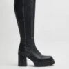 Miista Dulce Black Tall Boots -Shoes Promotion Shop E8 dulce black tall boots 01