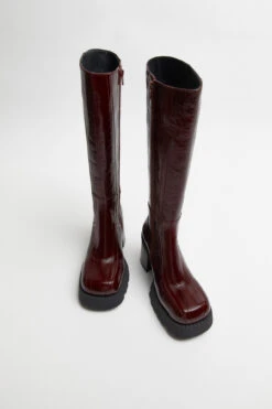 Miista Dulce Burgundy Tall Boots -Shoes Promotion Shop E8 dulce burgundy tall boots 04