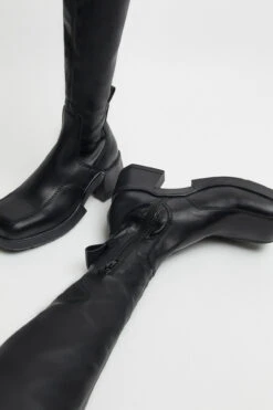 Miista Gabriela Black Tall Boots -Shoes Promotion Shop E8 gabriela black tall boots 04