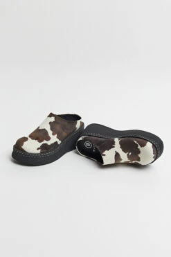 Miista Kristi Cow Print Mules -Shoes Promotion Shop E8 kristi cow print mules 02