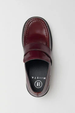 Miista Lib Burgundy Loafers -Shoes Promotion Shop E8 lib burgundy loafers 05