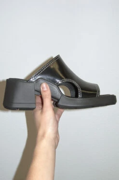 Miista Tawny Black Mules