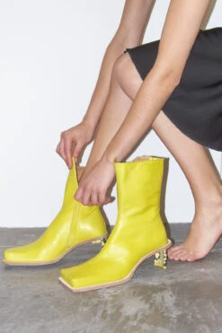Miista Brenda Yellow Ankle Boots -Shoes Promotion Shop EC miista brenda yellow 03