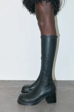 Miista Hedy Black Boots -Shoes Promotion Shop EC miista hedy black stretch tall boots 02