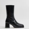 Miista Cass Black Crinkle Boots -Shoes Promotion Shop Miista cass black crinkle boots 01