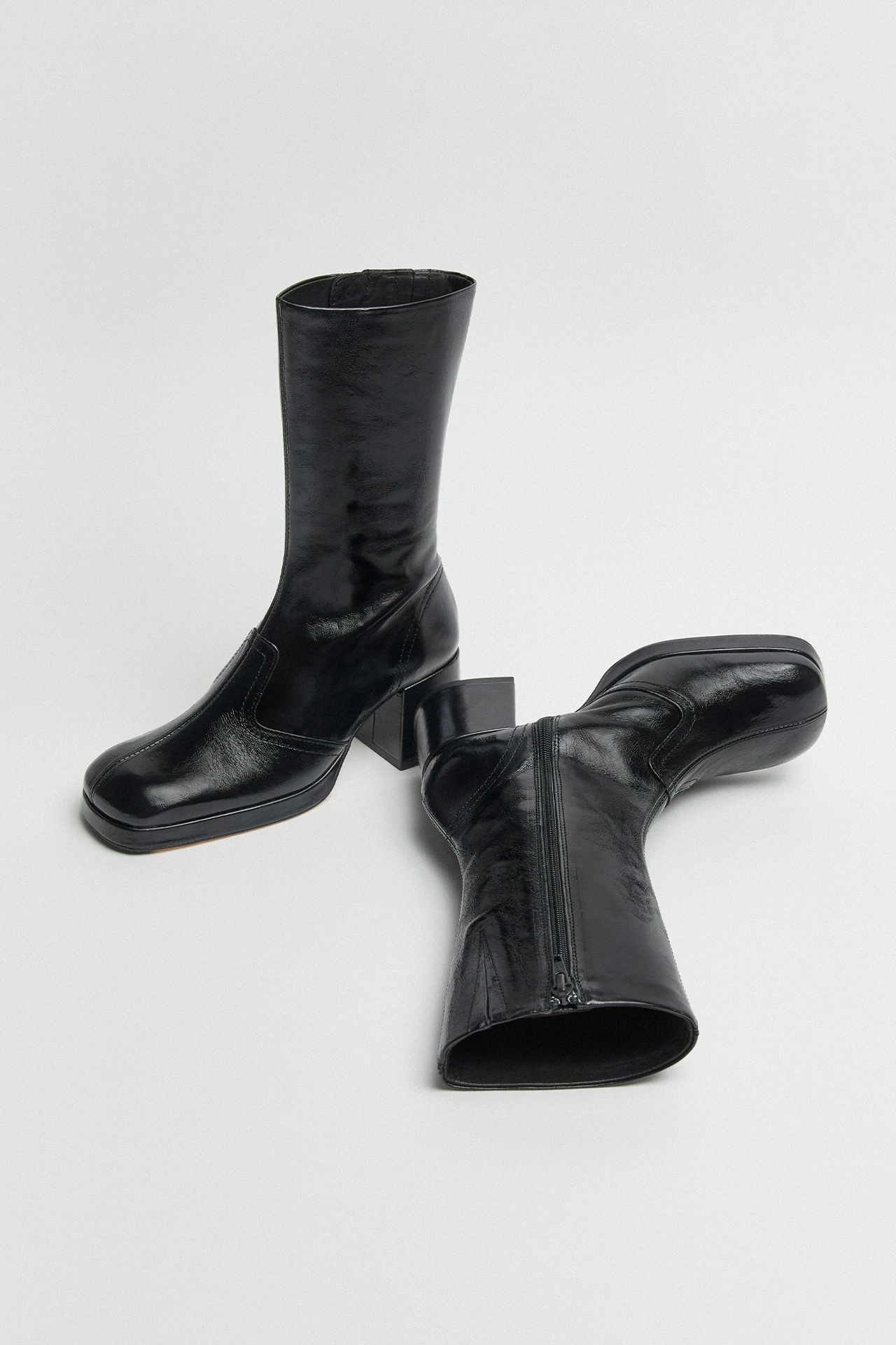 Miista Cass Black Crinkle Boots 4 Miista Cass Black Crinkle Boots - Image 2