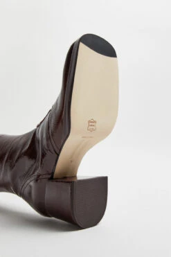 Miista Donna Crinkle Brown Tall Boots -Shoes Promotion Shop Miista donna crinkle brown tall boots 06