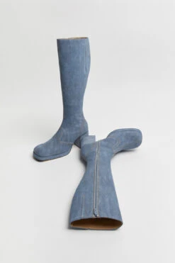 Miista Donna Denim Tall Boots -Shoes Promotion Shop Miista donna denim tall boots 02