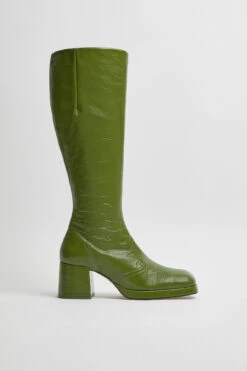 Miista Donna Green Tall Boots -Shoes Promotion Shop Miista donna green tall boots 01