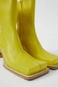 Miista Brenda Yellow Ankle Boots -Shoes Promotion Shop Miista brenda yellow ankle boots 02