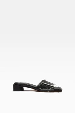 Miista FifiBlack Sandals 11 Miista FifiBlack Sandals -Shoes Promotion Shop miista fifi sharp tumbled black mule sandals 1