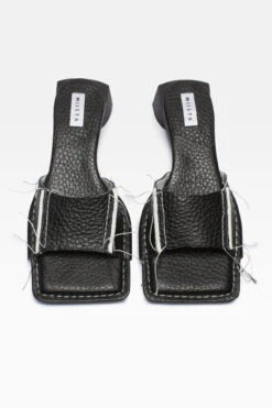 Miista FifiBlack Sandals 12 Miista FifiBlack Sandals -Shoes Promotion Shop miista fifi sharp tumbled black mule sandals 2