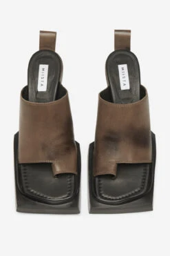 Miista Jinny Brown Sandals -Shoes Promotion Shop miista jinny burnt amber brown mule sandals 2