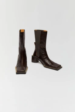 Miista Minnie Brown Boots -Shoes Promotion Shop miista minnie french roast crack boots 2