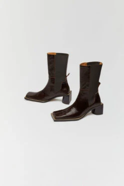 Miista Minnie Brown Boots -Shoes Promotion Shop miista minnie french roast crack boots 3