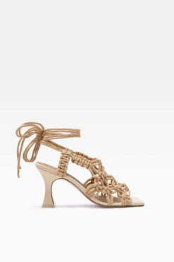 Miista Stephanie Beige Sandals -Shoes Promotion Shop miista stephanie coffee milk heels 1